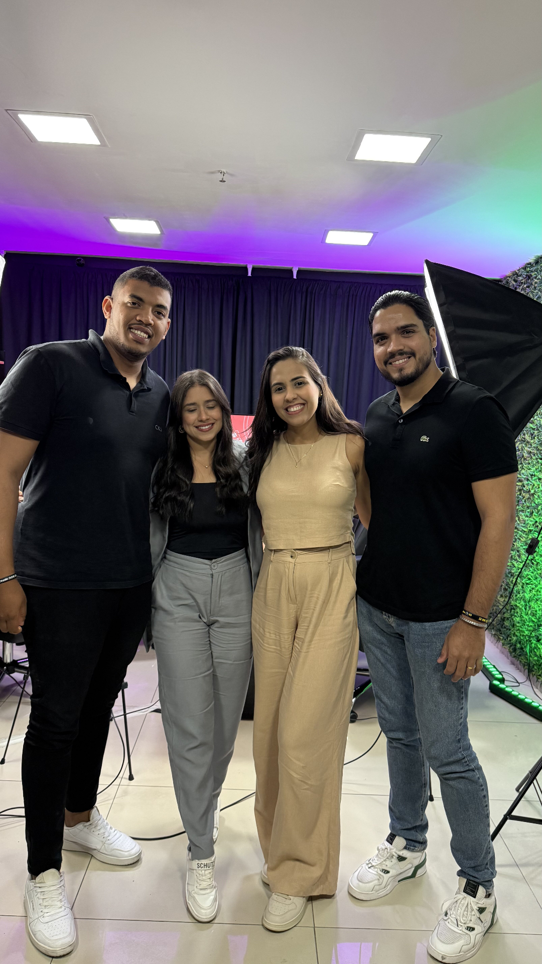 Equipe gravando no AF Cast